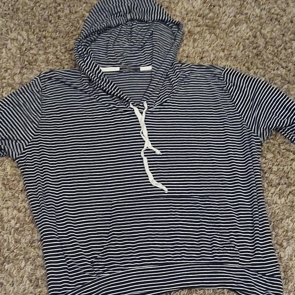 Brandy melville striped hooded long sleeve one size